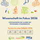 Graphic announcement of the lecture series ‘Science in Focus 2026 – Lecture series with alumni of the Studienbrücke programme’. The image shows stylised symbols from the STEM subjects (e.g. microscope, test tubes, gears, circuit). Dates in the first half of 2026 are listed: 13 February at 4 p.m., 13 March at 4 p.m., 17 April at 5 p.m., 15 May at 5 p.m. and 12 June at 5 p.m. The logos of the Goethe-Institut, Studienbrücke and Universitätsallianz Ruhr are shown below.
